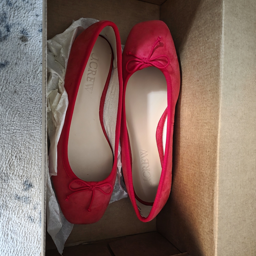 J. Crew Women's Red Ballet Flats